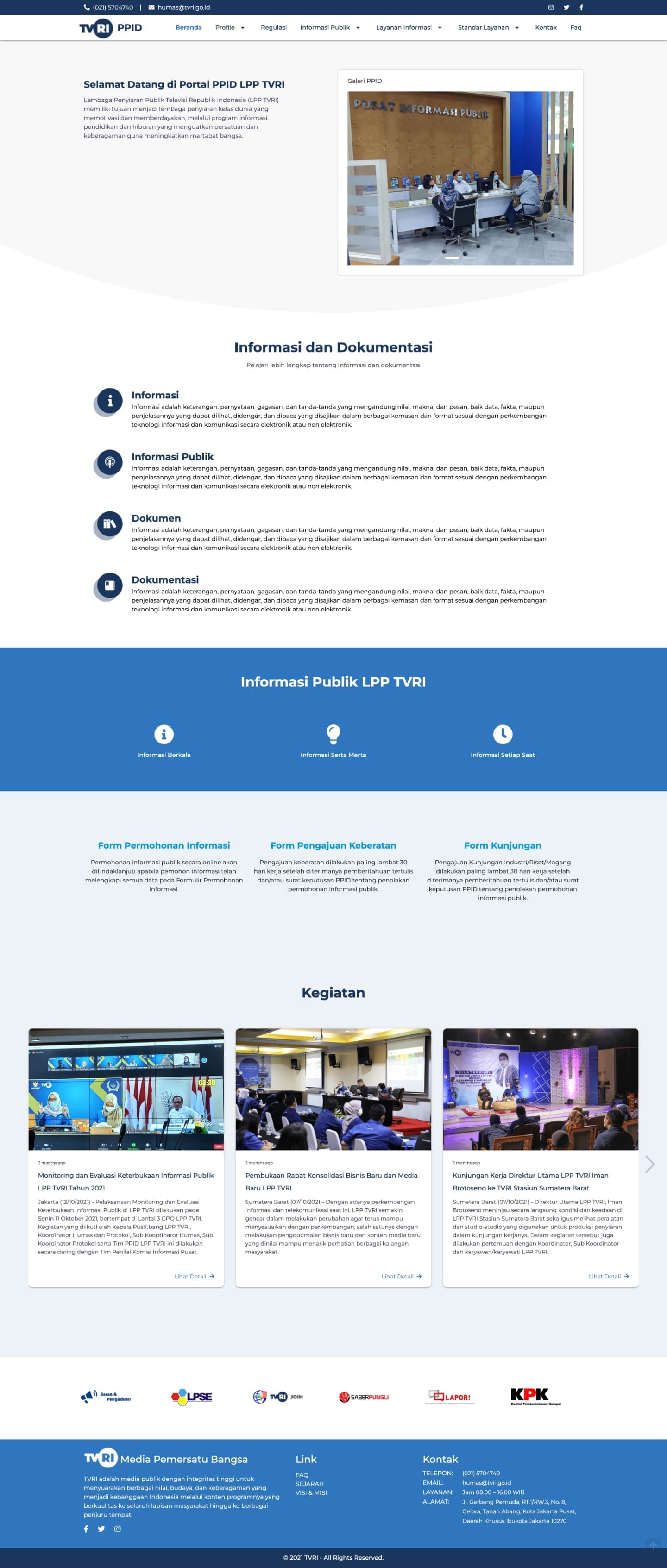 TVRI Landing Page