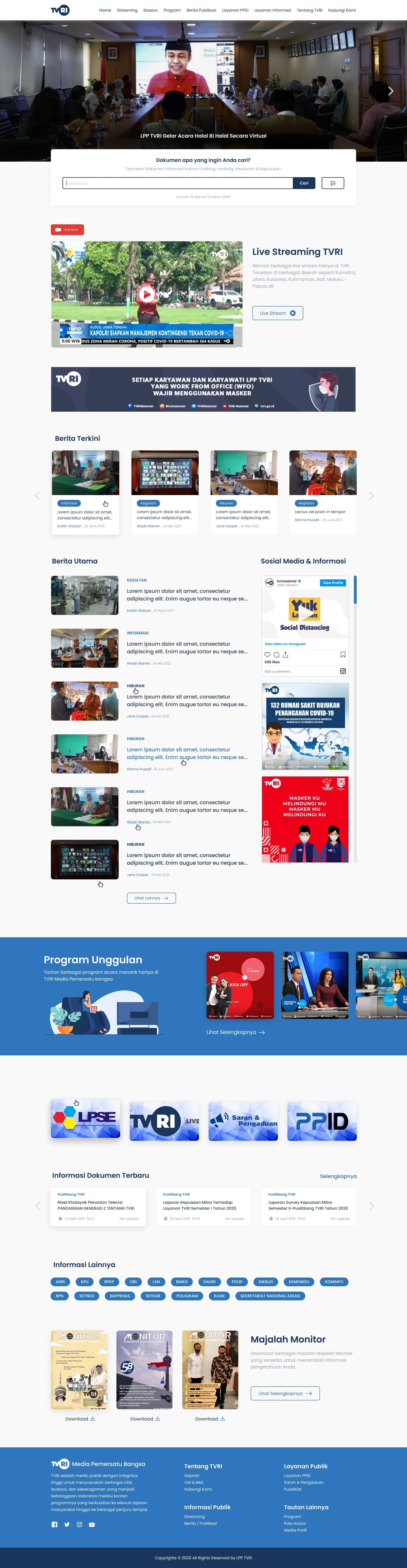 TVRI Landing Page